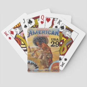 Indische Vintage Briefmarke Spielkarten