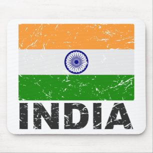 Indische Vintage-Flagge Mousepad