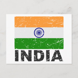 Indische Vintage Flagge Postkarte
