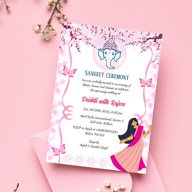 Indische Vorehelichts-Feier Einladung (Von Creator hochgeladen)