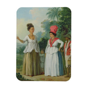 Indische Westfrauen der Farbe, mit einem Kind und Magnet