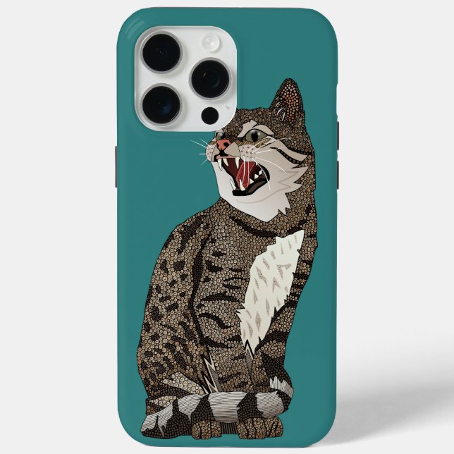 Indische Wüstenkatze aquamarin Case-Mate iPhone Hülle (Rückseite)