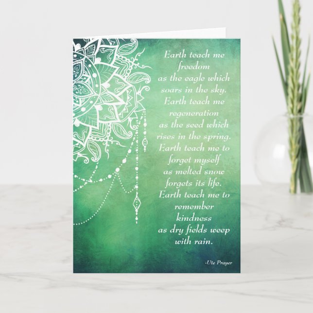 Indischer Amerikanische Ureinwohner Earth Gebet Karte (Vorderseite)