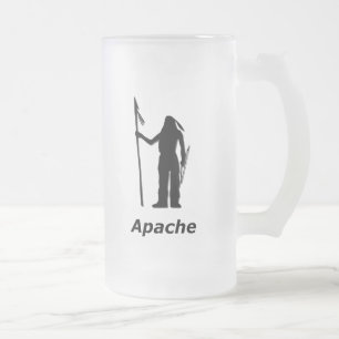 Indischer Apache Mattglas Bierglas