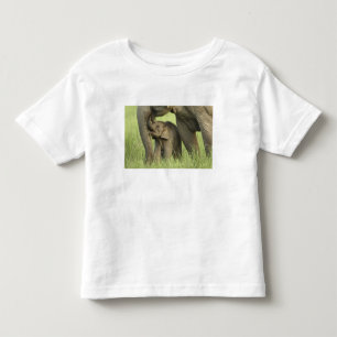 Indischer / Asiatischer Elefant und Jungtier, Corb Kleinkind T-shirt