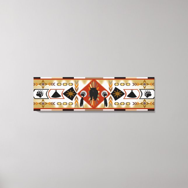 Indischer Bär Clan Stretched Canvas Print Leinwanddruck (Vorderseite)