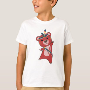 Indischer Bär Fashion Teddy Feather Niedlich T-Shirt