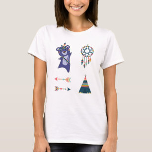Indischer Bärenaufkleber Set Bärentreep Traumfänge T-Shirt