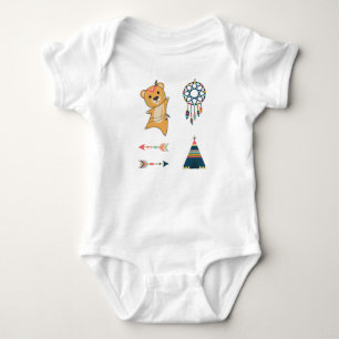 Indischer Bärengelber Teddy Feather Baby Strampler