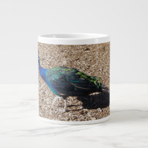 Indischer Blaue Pfau Jumbo-Tasse