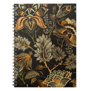 Indischer Blumenpaisley, nahtlos ethnisches Muster Notizblock