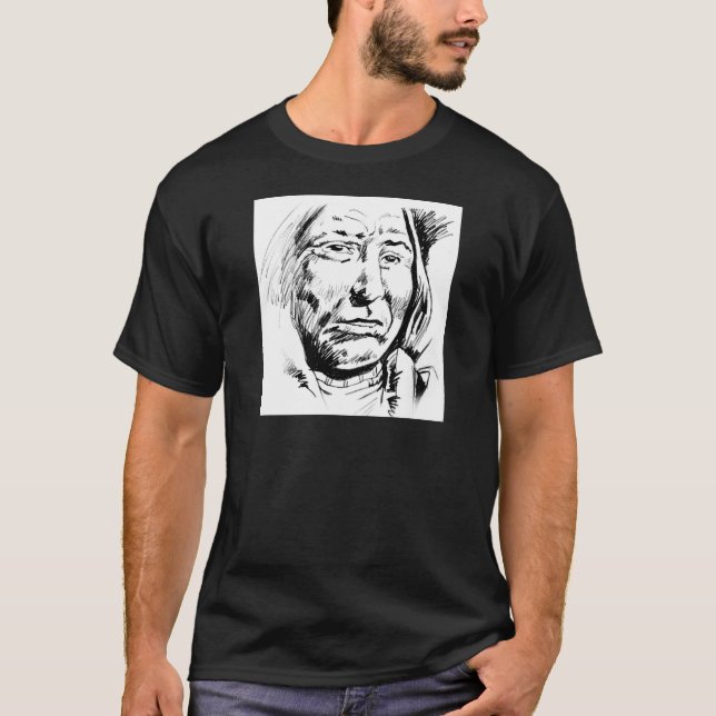 Indischer Chefink Sketch Motivierend T-Shirt (Vorderseite)