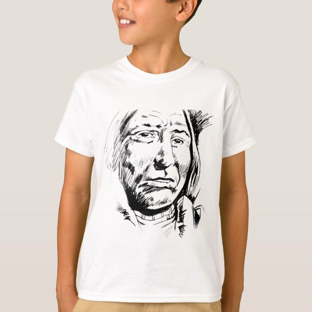 Indischer Chefink Sketch Motivierend T-Shirt (Vorderseite)