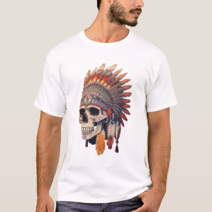 Indischer Chefskull   Indianischer Schädel T-Shirt