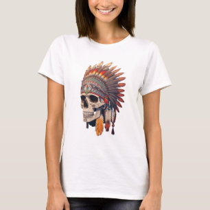 Indischer Chefskull Indianischer Schädel T-Shirt