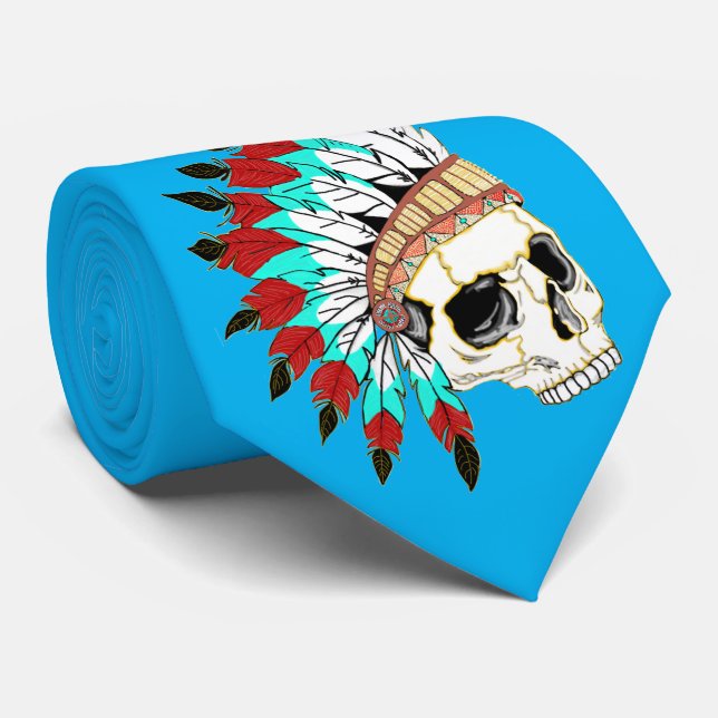 Indischer Chefskull Krawatte (Gerollt)