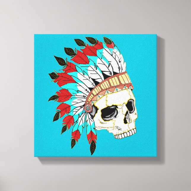 Indischer Chefskull Leinwanddruck (Vorderseite)