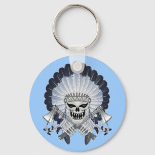 Indischer Chefskull Schlüsselanhänger