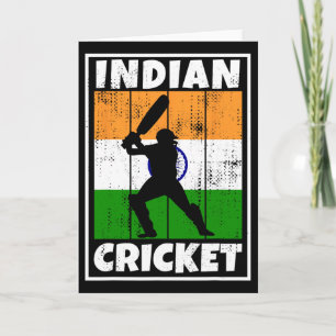 Indischer Cricket-Fan Flagge Indiens Cricket Karte