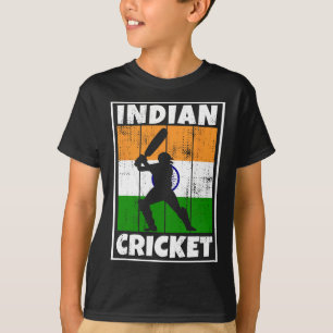 Indischer Cricket-Fan Flagge Indiens Cricket T-Shirt