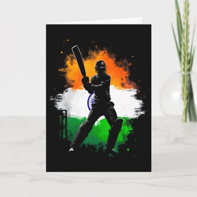Indischer Cricket-Stolz Tter  Karte (Vorderseite)