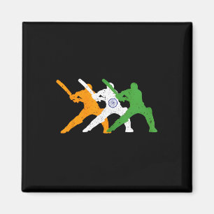 Indischer Cricket-Team-Cricketer-Fan-Tsmen-Flagge Magnet