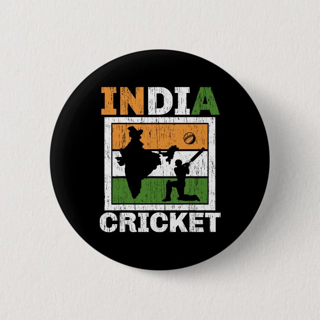 Indischer Cricketspieler Cricketspieler T und Ll S Button (Vorderseite)