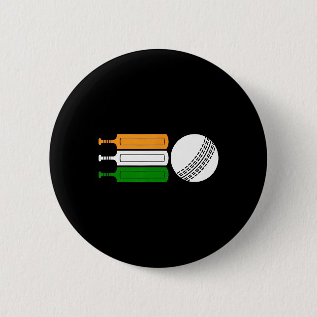 Indischer Cricketspieler Ll Indische Cricket-Team- Button (Vorderseite)