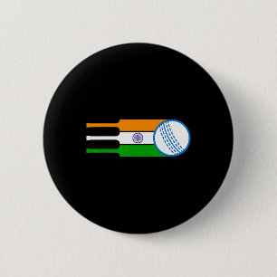Indischer Cricketspieler Team Cricket Fans Indien Button