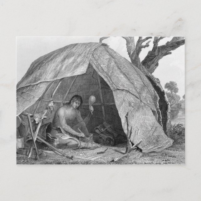 Indischer Doktor, der einen Topf der Medizin plant Postkarte (Vorderseite)