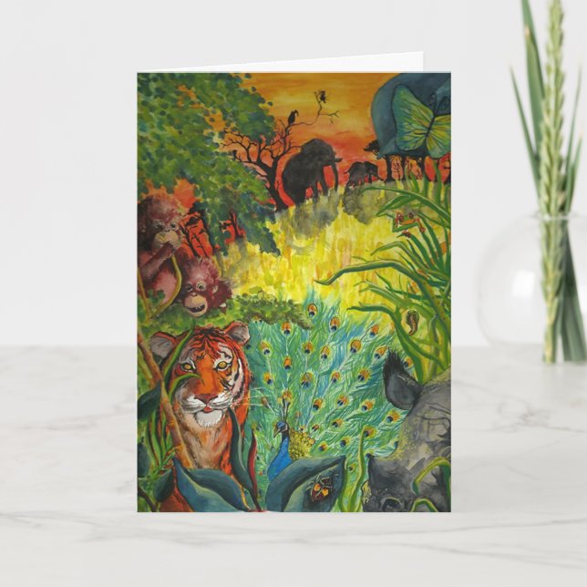 Indischer Dschungel Karte (Vorderseite)