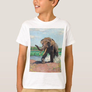 Indischer Elefant bei einem Waterhole von Wilhelm  T-Shirt