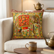 Indischer Elefant Floral Boheme-Kunst