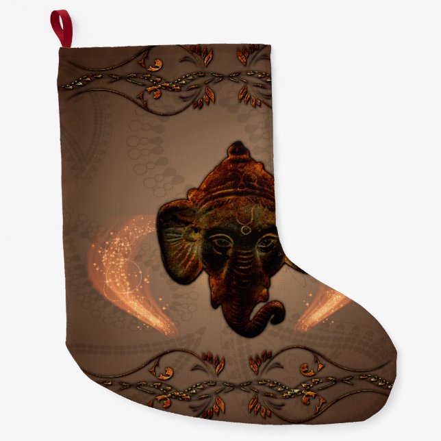 Indischer Elefant Großer Weihnachtsstrumpf (Vorderseite)