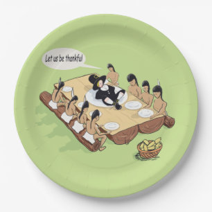 Indischer Erntedank Pappteller