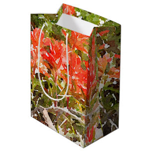 Indischer Farben-Bürsten-WildblumeWatercolor Mittlere Geschenktüte