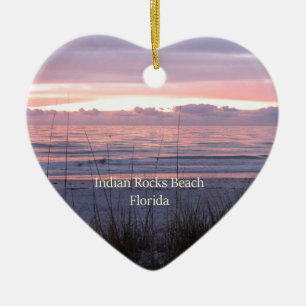 Indischer Felsen-Strand, Florida-Sonnenuntergang Keramikornament