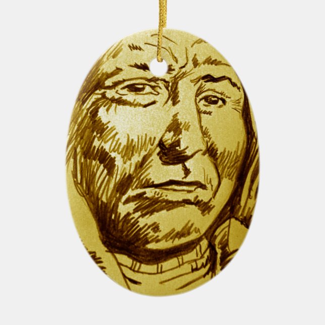 Indischer Generalstabschreiber Keramikornament (Vorne)