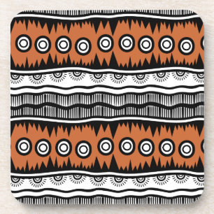 Indischer Geografischer Brauntonstreifen Getränkeuntersetzer