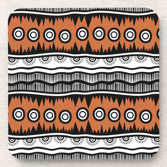 Indischer Geografischer Brauntonstreifen Getränkeuntersetzer (Vorderseite)