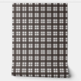 Indischer Gingham - Beruhigendes Dunkelbraun Tapete