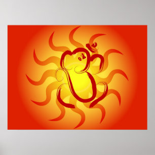 Indischer Gott Ganesha - Plakat