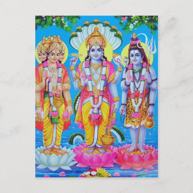 indischer Gott Postkarte (Vorderseite)