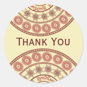 Indischer Hennastrauch Mehndi, das ovalen Runder Aufkleber