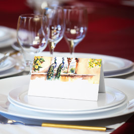 Indischer Hochzeitspfau Jaipur Palast Empfang Platzkarte