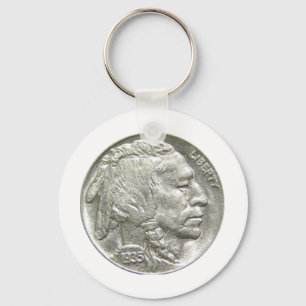 INDISCHER KOPF-NICKEL SCHLÜSSELANHÄNGER