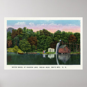Indischer Kopfblick des Shadow Lake Water Wheels Poster