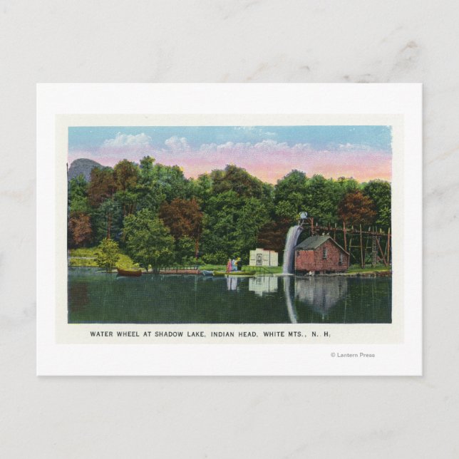 Indischer Kopfblick des Shadow Lake Water Wheels Postkarte (Vorderseite)