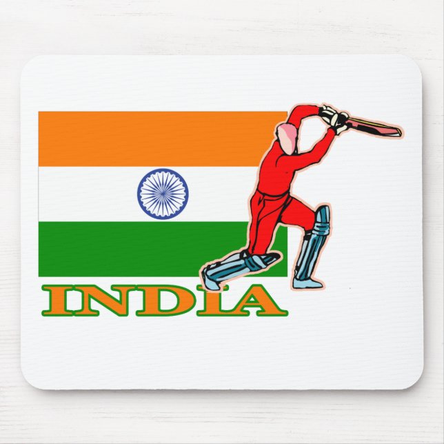 Indischer Kricket-Spieler Mousepad (Vorne)