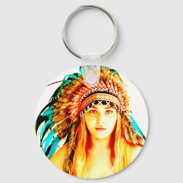 indischer Krieger Schlüsselanhänger (Vorderseite)